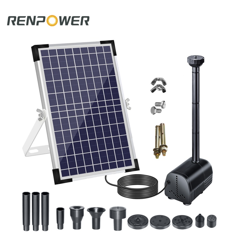 Fountaine de jardin Solar DC 10 W Fountaine de bain d'oiseau extérieur Fountaine solaire haute puissance