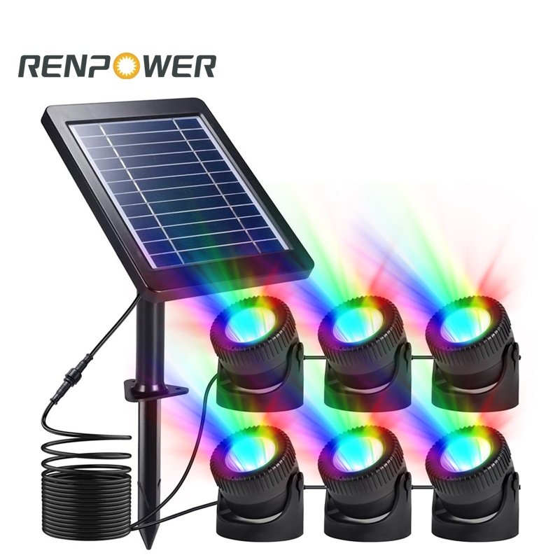 Nouvelles lumières LED solaires IP68 Lumières colorées sous-marines solaires