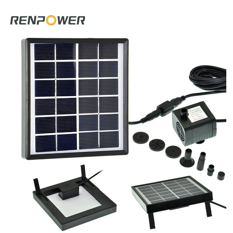 Pumpe de fontaine à dc miniature de jardin solaire 1.5 W
